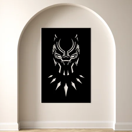 black panther metal wall hanging