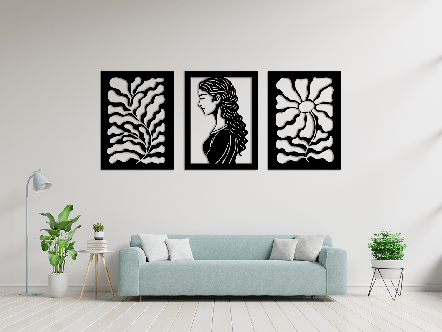 boho life metal wall decor for creative spaces 3 panels