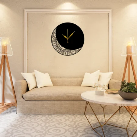 crescent wall clock kuch khaas metal wall decor home decor in pakistan