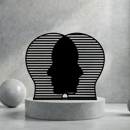 face to face conceptual table art metal table decor