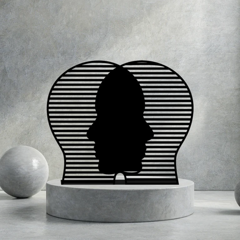 face to face conceptual table art metal table decor