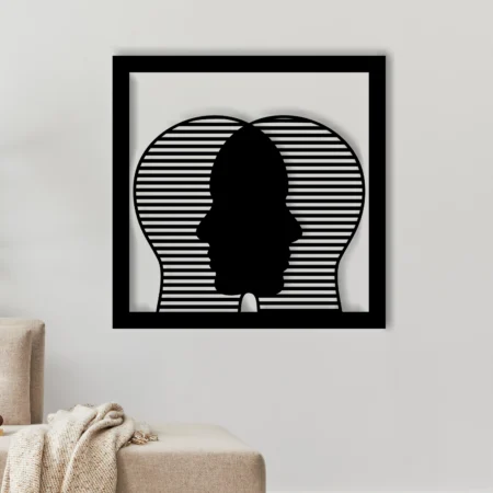 face to face artistic metal wall art