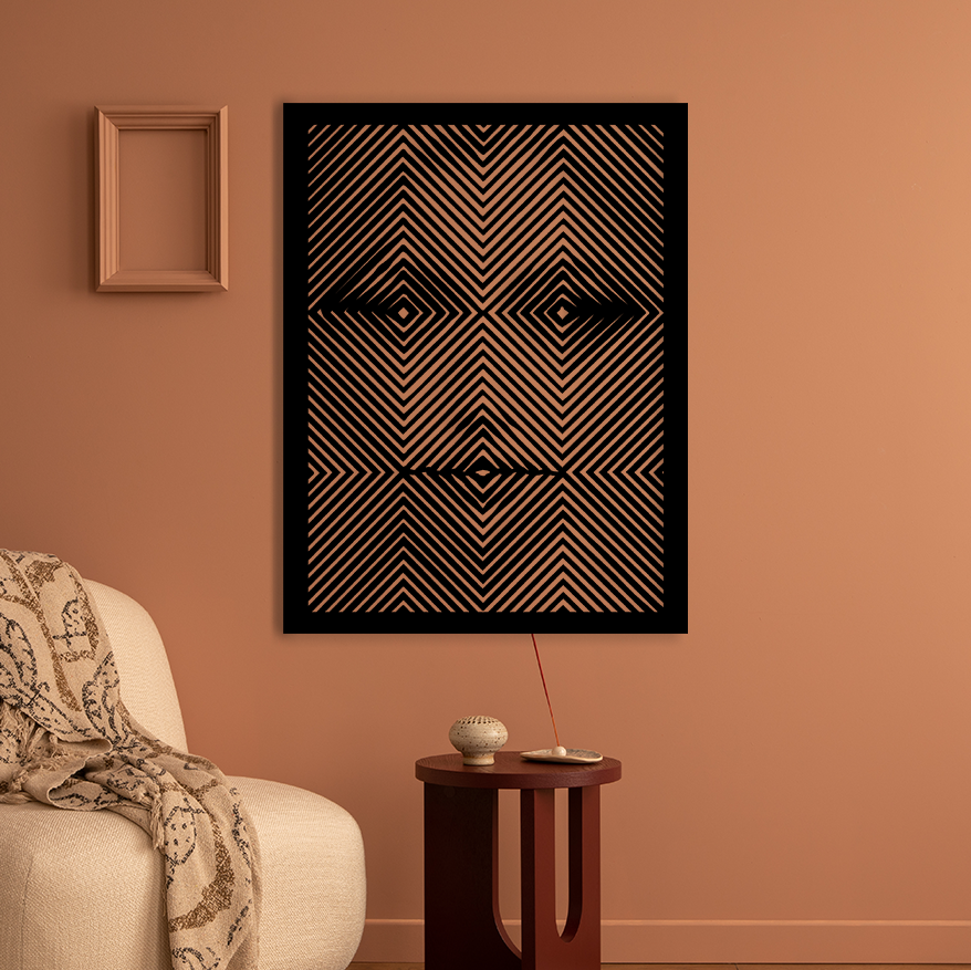 from far line work illusion metal wall art
