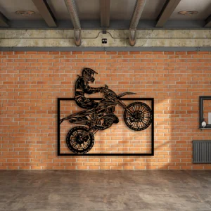 motorcyclist wall art for adventure lovers