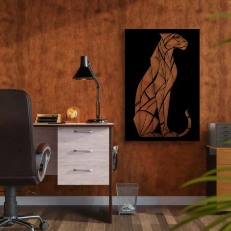 leopard metal cutout