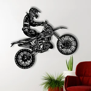 Motorcyclist - Kuch Khaas - Metal Wall Art - Home Decor in Pakistan - Bike Lovers