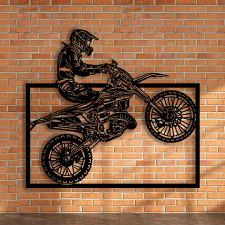 motorcyclist wall art for adventure lovers