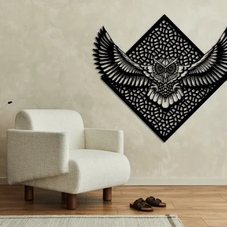 owl wall art for wisdom metal wall art