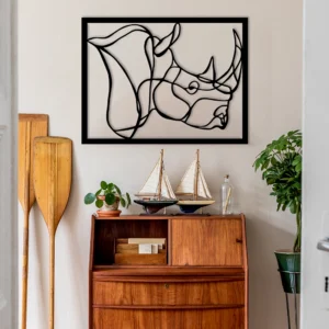 rhino animal metal wall art metal wall hanging