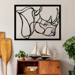 rhino animal metal wall art metal wall hanging