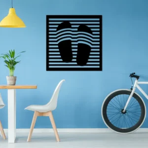 slippers metal wall art