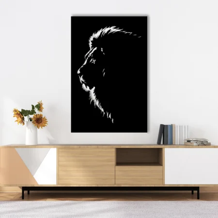 the lion majestic animal metal wall art