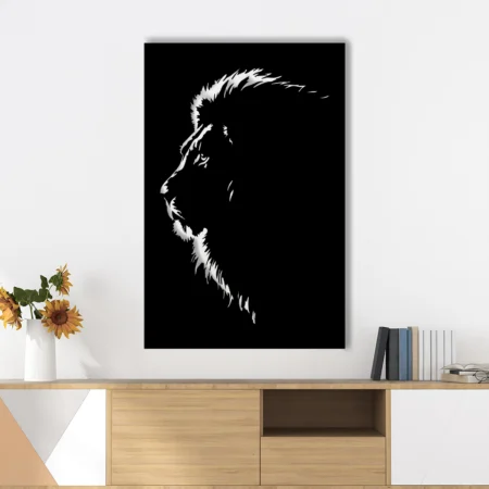 the lion majestic animal metal wall art