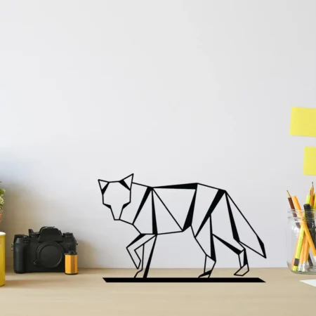 the wolf metal table art