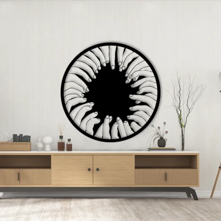 together minimal metal wall art