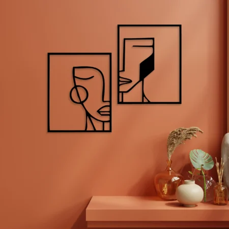 you & me creative metal panel