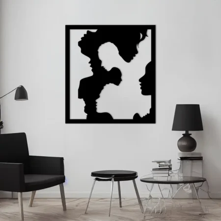 artistic faces creative metal art decoration