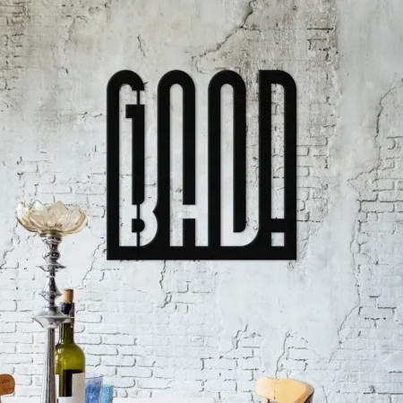 good bad creative metal laser cut