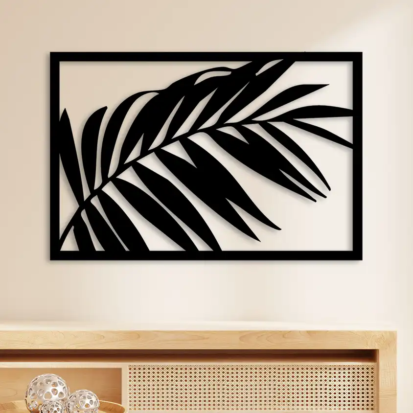 leaves metal decoration for walls - kuch khaas