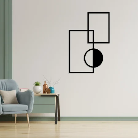 abstract shapes metal home decor