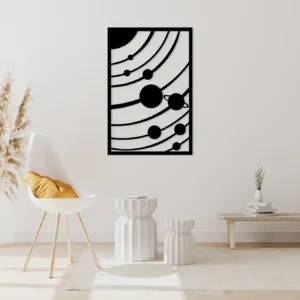solar orbit metal wall art