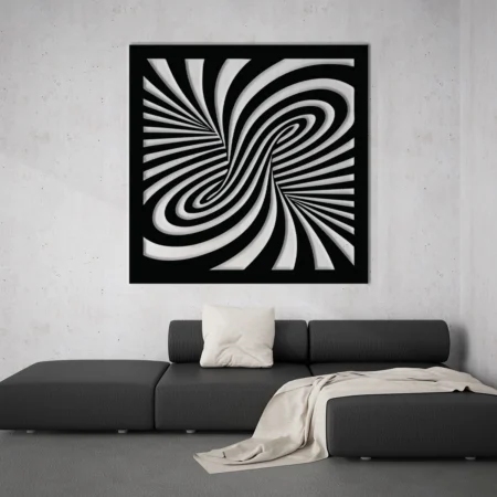 3D Spiral Metal Wall Hanging - Metal Wall Art - Metal Wall Decor - Home Decor Pakistan