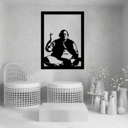 Nusrat Fateh Ali Khan 2 - Kuch Khaas - Metal Wall Art - Metal Art Decor - Best Home Decor in Pakistan