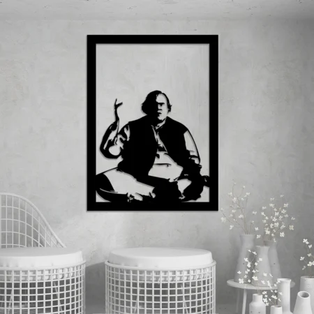 Nusrat Fateh Ali Khan 2, Celebrity Metal Wall Art, Metal Wall Art, Exclusive Metal Decor