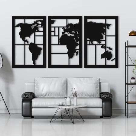 World map Metal Art - Metal Wall Art - Exclusive Metal Decor - Home Decor Pakistan