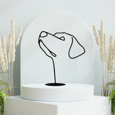 Dog Minimal Table Art< Metal Table Art
