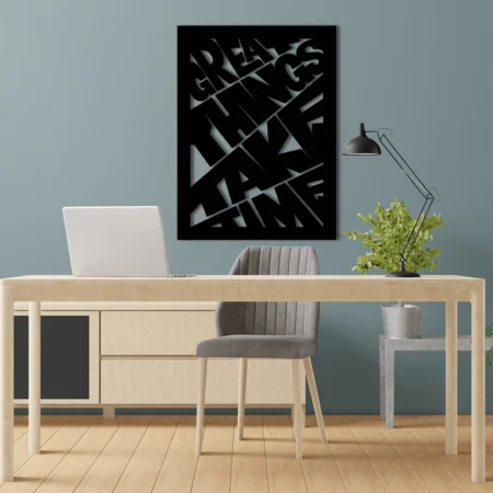 Great Things Take Time - Kuch Khaas - Metal Wall Decor - Metal Wall Art