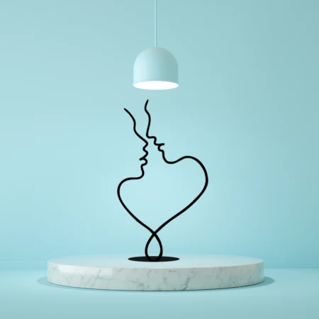 Love Table Art - Kuch Khaas - Metal Table Art - Metal Table Clock - Best Metal Art in Pakistan - Metal Decor