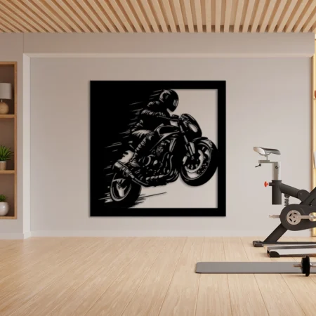 Motorbiker Metal Wall Art, Metal Wall Art, Metal Art decor, Bike Lovers Art