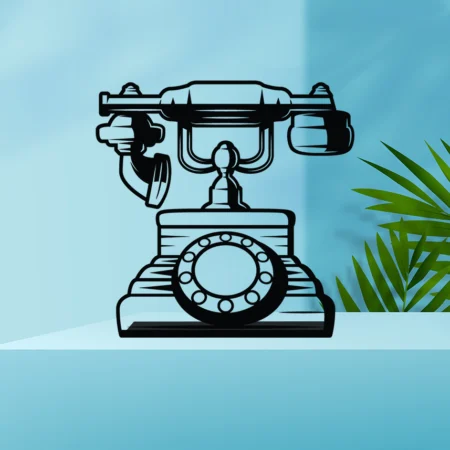 Old Phone - Metal Table Art - Metal Table Decor - Kuch Khaas