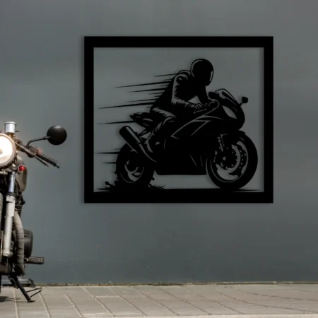 Racer Metal Wall Decor, Exclusive Metal Decor, Metal Wall Art