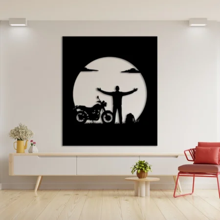 The Traveler Wall Decor, Imaginative Metal Wall Hanging, Metal Wall Art, Exclusive Home Decor