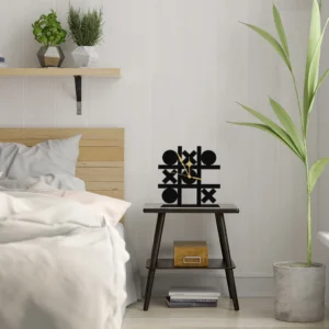 Tic Tac Toe - Metal Table Clock - Metal Table Art - Kuch Khaas Shop - Best Metal Art in Pakistan - Metal Decor