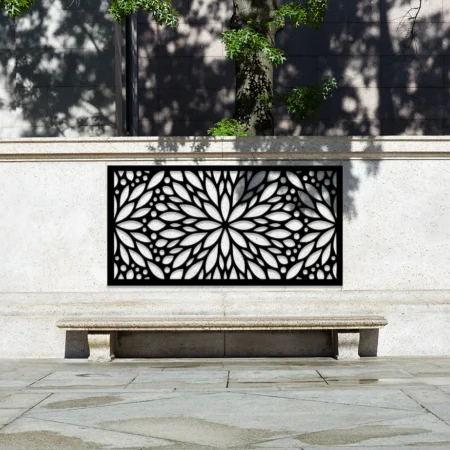 Floral Panel Outdoor Metal Decor - Floral Pattern 2 - Kuch Khaas - Metal Wall Decor - Metal Wall Art - Best Metal Art in Pakistan - Metal Decor - Exclusive Metal Decor