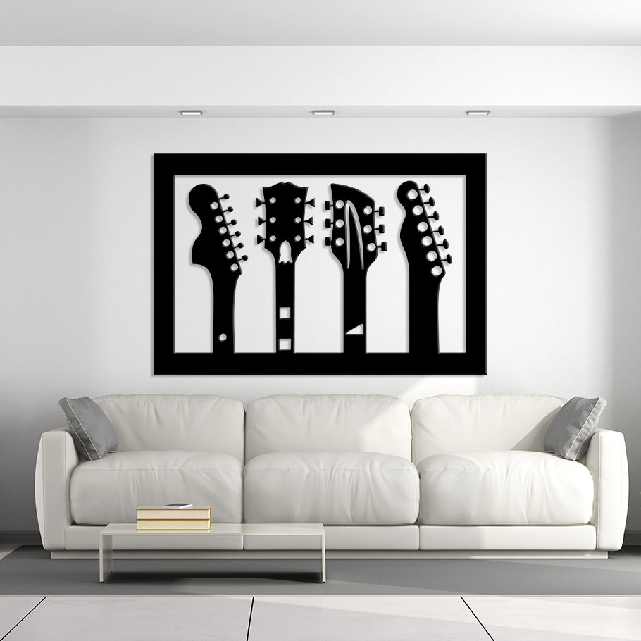 Guitars Metal Wall Art - Guitars - Kuch Khaas - Metal Wall Decor - Metal Wall Art - Best Metal Art in Pakistan - Metal Decor - Exclusive Metal Decor
